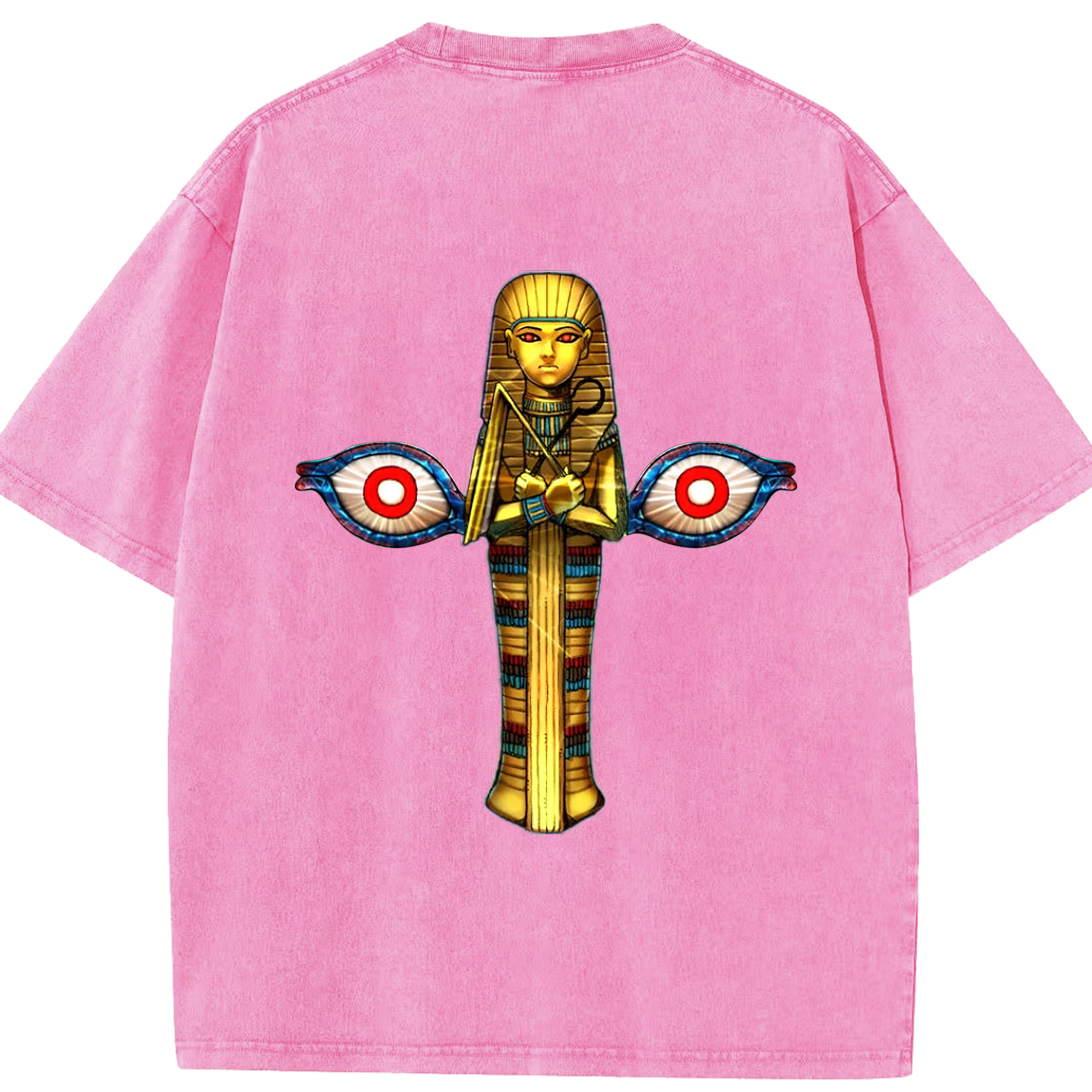 （画像用） 遊☆戯☆王 Yu-Gi-Oh! 綿100% ヴィンテージ風 半袖Tシャツ（背面プリント）